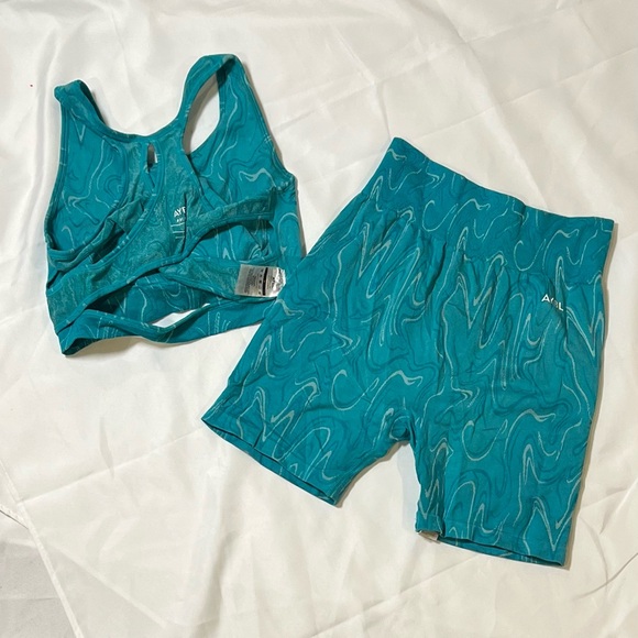 AYBL Pants - AYBL Teal Athletic Shorts and Top Set